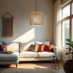symplify Oblique Beige Solid Wood Single Hanging Light-picture-35