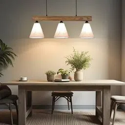 symplify Terzo Brown Solid Wood Cluster Hanging Light-picture-45