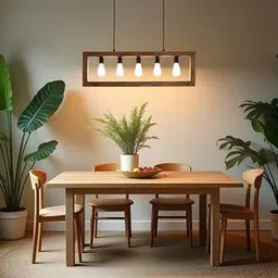 symplify Abacus Brown Solid Wood Cluster Hanging Light-picture-4