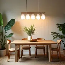 symplify Hexa Brown Solid Wood Cluster Hanging Light-picture-38