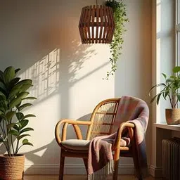 symplify Bourbon Brown Solid Wood Single Hanging Light-picture-37