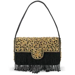 Peora Black Clutch Purses for Women Stone Studded Handmade Handbags Party Bridal Clutch (C25BL)-picture-24
