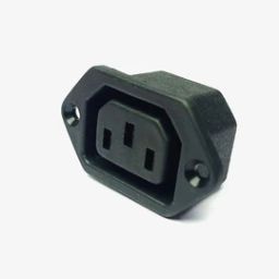 3-Pin Female Panel Mount AC Power Supply Socket - 10A 250V-13