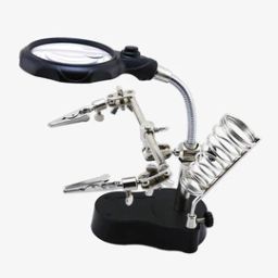 Soldering Iron Stand with LED Light and Multifunctional Magnifier (Magnifying Glass)  - Helping Hand for PCB with MG16126/TE-801-17