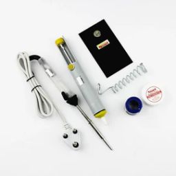 Soldering Kit (Soldering Iron with Stand, Flux, lead & Desolder pump)-14