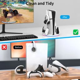 JYS Dual Controller Fast Charging Dock With Hanger PS5 Slim Dual Controller Charger For PlayStation 5 Slim (Disc & Digital) - RS8543 JYS Dual Controller Fast Charging Dock With Hanger PS5 Slim Dual Controller Charger For PlayStation 5 Slim (Disc & Digital) - RS8543 image 4