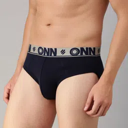 ONN Pack Of 3 Assorted Pure Cotton Basic Briefs  ONN_272_AST5_3PC image 2