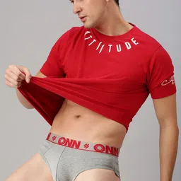 ONN Pack Of 3 Assorted Pure Cotton Basic Briefs  ONN_272_AST5_3PC image 5