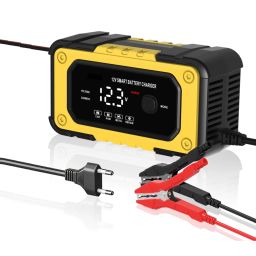12V/6A Automatic Motorcycle Battery Charger With Pulse Repair & LED Screen Multiple Charging Modes Smart & Automatic Trickle Charger For Lead-Acid Batteries - RS733612V/6A Automatic Motorcycle Battery Charger With Pulse Repair & LED Screen Multiple Charging Modes Smart & Automatic Trickle Charger For Lead-Acid Batteries - RS7336 image 1