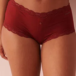 La Vie en Rose Super Soft Lace Detailed Boyleg Briefs-image-95