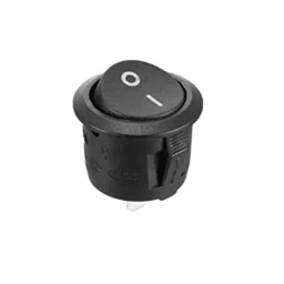 6A 250V AC SPST ON-OFF Round Rocker Switch Black-13
