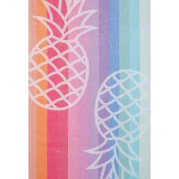 Creeva Rainbow Stripe Beach Towel Pineapple Pop-picture-16