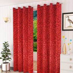 presto Red Polyester Door Curtain-picture-48