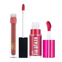 Nykaa Cosmetics Best of Lips Combo : Matte to Last Liquid Lipstick & Lip Glaze Gloss-picture-0