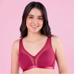 Nykd By Nykaa Glass Neckline Cotton Support Bra NYB280 Berry-picture-35