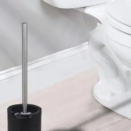 OBSESSIONS Black Solid Polyresin Toilet Brush with Holder-picture-10