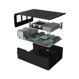 Raspberry Pi 5 Aluminum Case, Pi 5 Metal Protective Box Passive/Active Cooling Case Heat Dissipation Shell Wall Cracket for Raspberry Pi 5 2GB, 4GB, 8GB, 16GB - RS5770Raspberry Pi 5 Aluminum Case, Pi 5 Metal Protective Box Passive/Active Cooling Case Heat Dissipation Shell Wall Cracket for Raspberry Pi 5 2GB, 4GB, 8GB, 16GB - RS5770 image 4