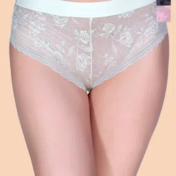 Amour Secret Pack Of 3 Mid Rise Floral Net Hipster Briefs P86146_Blk_Crl_Hna_M-picture-20