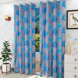 presto Blue Polyester Window Curtain-picture-45