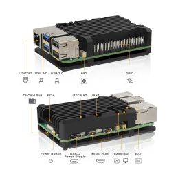 Raspberry Pi 5 Armor Case, Pi 5 Aluminum Alloy Case, Pi 5 Passive Cooling Case for Raspberry Pi 5 2GB, 4GB, 8GB, 16GB - RS5769Raspberry Pi 5 Armor Case, Pi 5 Aluminum Alloy Case, Pi 5 Passive Cooling Case for Raspberry Pi 5 2GB, 4GB, 8GB, 16GB - RS5769 image 4