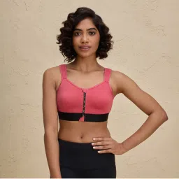 Nykd By Nykaa Full Coverage Front Open High Impact Posture Correcting Sports Bra NYK907 Coral-picture-16