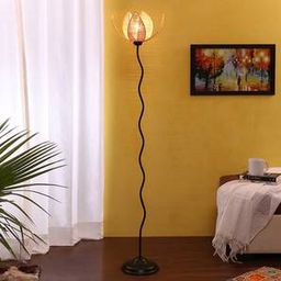 devansh Thessaly Black Bamboo Shade Floor Lamp-picture-14