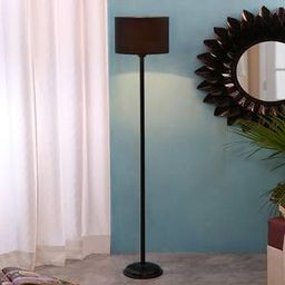 devansh Fox Black Cotton Shade Floor Lamp-picture-20