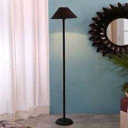devansh Huck Black Cotton Shade Floor Lamp-picture-15