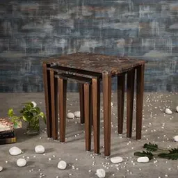 a tiny mistake Iznik Solid Wood Side Table in Laminate Multicolor Finish-picture-29