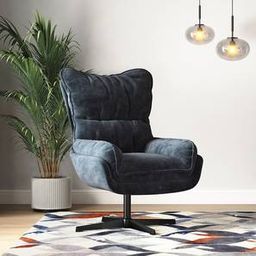 urban ladder Marson Swivel Lounge Chair in Indigo Blue Colour-picture-43