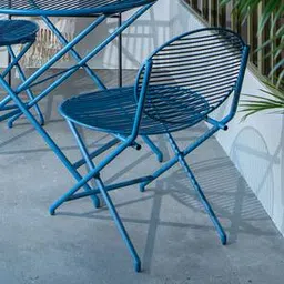 orange tree Patio Metal Outdoor Chair in Blue Colour - Set of 1-picture-25