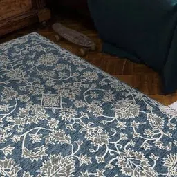 saraswati global Navy Wool 4 X 6 Feet Carpet-picture-32