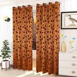 presto Brown Cotton Room Darkening Window Curtain-picture-3