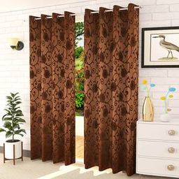 presto Brown Cotton Room Darkening Door Curtain-picture-7