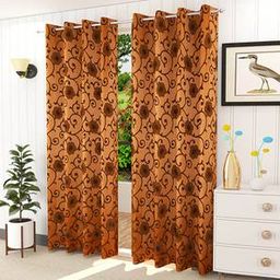 presto Brown Cotton Room Darkening Window Curtain-picture-4