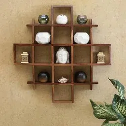 woodenmood Brown Solid Wood Wall Shelf-picture-47