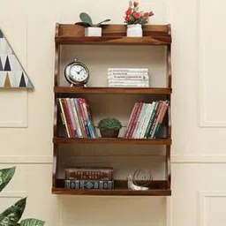 woodenmood Brown Solid Wood Wall Shelf-picture-49