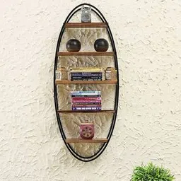woodenmood Brown Solid Wood Wall Shelf-picture-14