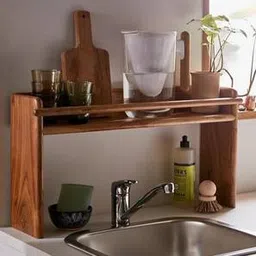 woodenmood Brown Solid Wood Wall Shelf-picture-38