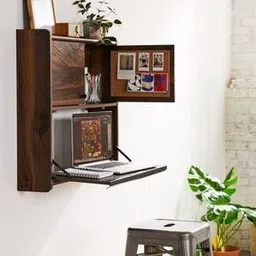 woodenmood Brown Solid Wood Wall Shelf-picture-48