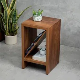 a tiny mistake Teak Hues Mdf Bedside Table in Matte Finish-picture-3