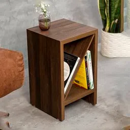 a tiny mistake Walnut Hues Mdf Bedside Table in Matte Finish-picture-9