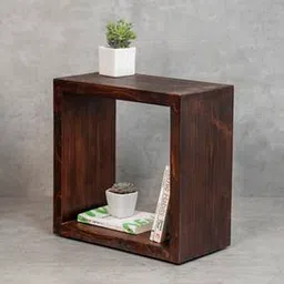 a tiny mistake Walnut Tint Engineered Wood Bedside Table in Matte Finish-picture-6