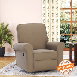 urban ladder Diaz Fabric One Seater Rocker Swivel Recliner in Dark Beige-picture-7