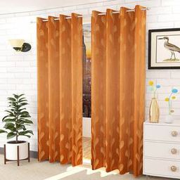 presto Gold Cotton Room Darkening Window Curtain-picture-49