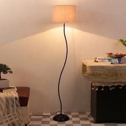 devansh Deven Grey Cotton Shade Floor Lamp-picture-38
