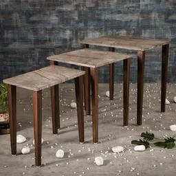 a tiny mistake Slate Solid Wood Side Table in Laminate Multicolor Finish-picture-3