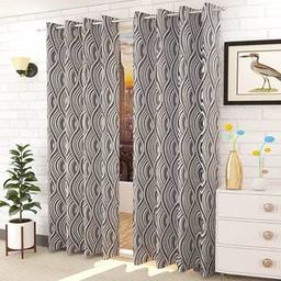 presto Grey Cotton Room Darkening Door Curtain-picture-18