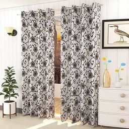 presto Grey Cotton Room Darkening Door Curtain-picture-14