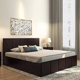 urban ladder Astoria Storage King Bed in Mahogany With Essential Foam Mattress-picture-30